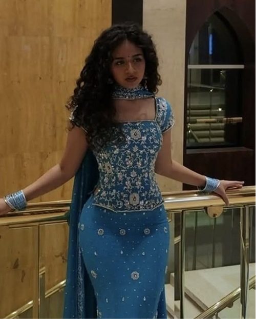 Attire inspiration: blue embellished lehenga